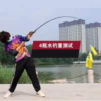 Ultra Lightweight Telescopic Baitcasting Fishing Rod – Carbon Fiber Spinning & Casting Rod with Wooden Handle