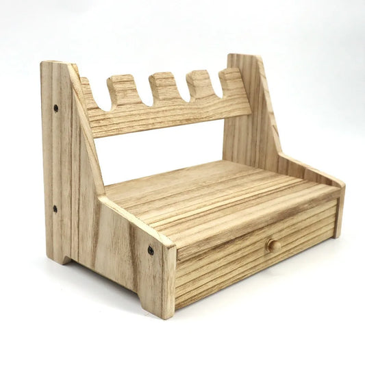 Gun Rack Gun Safe – Real Wood Handgun Rack Holder for Nightstand & Cabinet