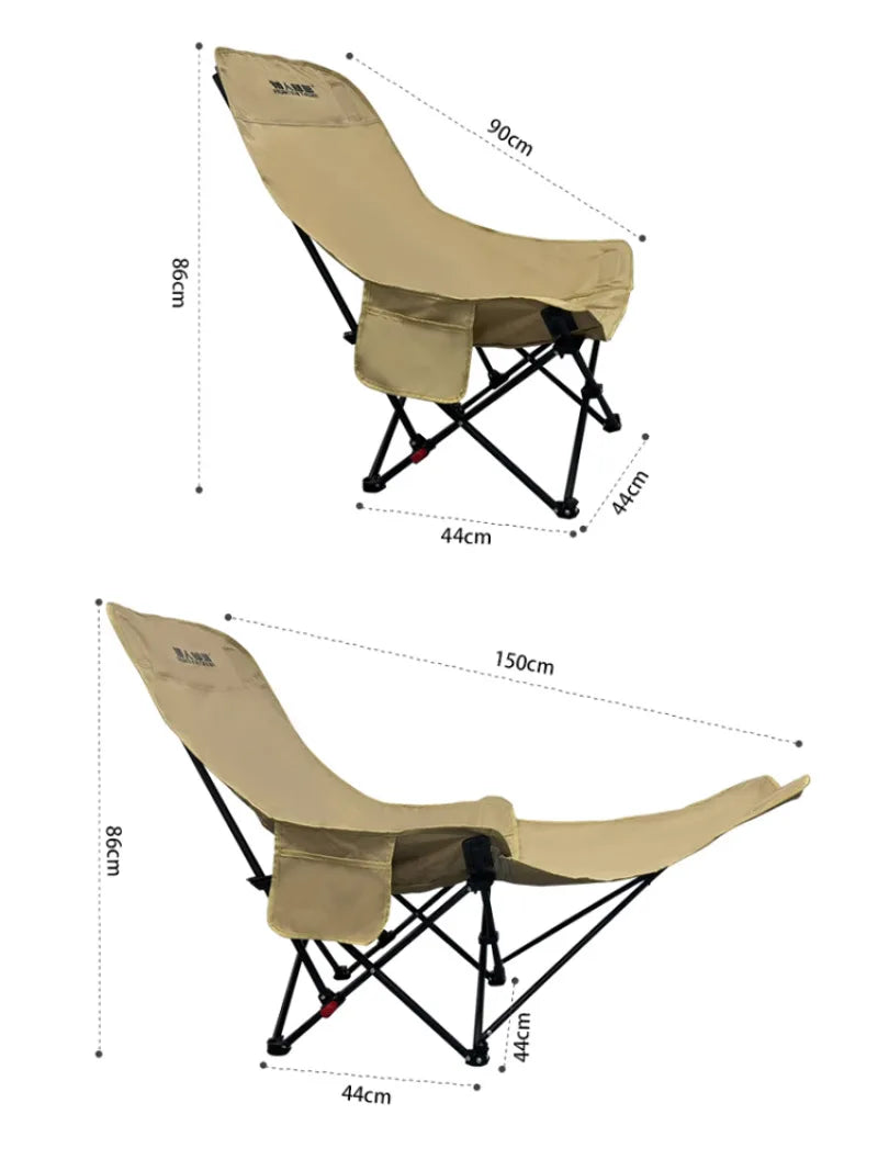 Portable Folding Recliner Beach Chair Leg Rest Lunch Break Folding with Outdoor Lunch Chair Outdoor Camping Chair Fishing Chair