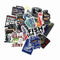 Outdoor Fishing Stickers Pack – Waterproof Decals for Laptop, Car & Skateboard