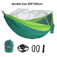 Portable Heavy Duty Nylon Camping Hammock with Mosquito Net – Single/Double Outdoor Travel Hammock