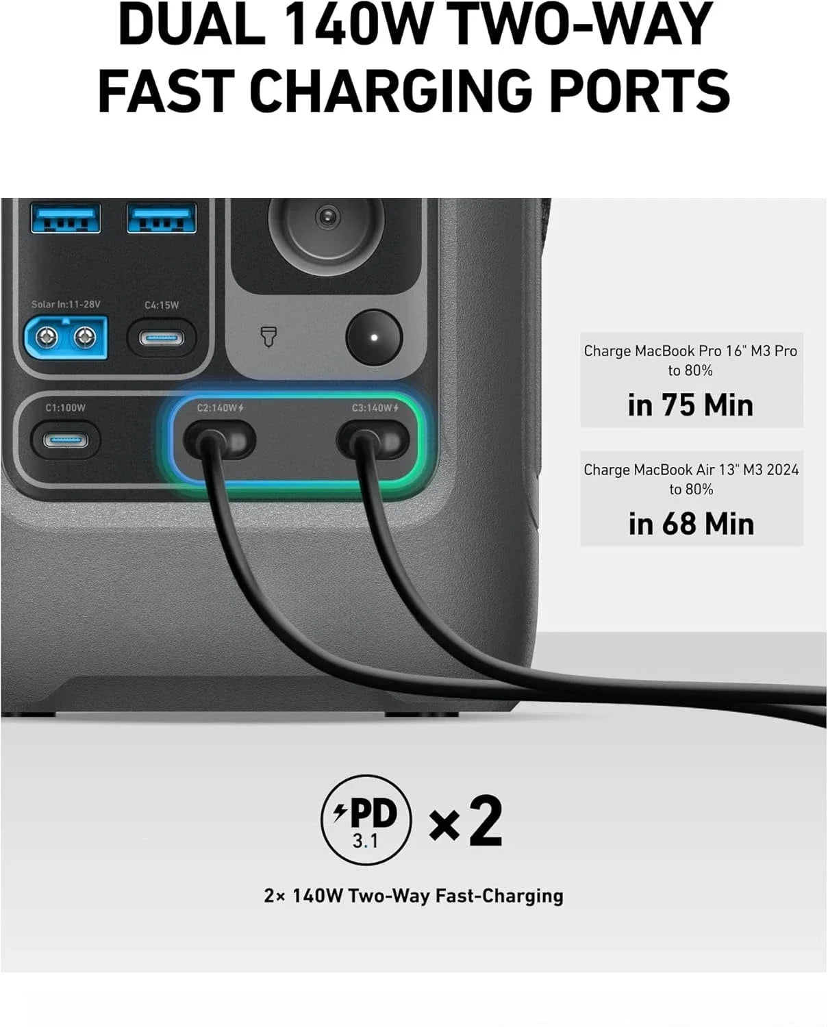 C300 300W Portable Power Station (288Wh) – LiFePO4 Solar Generator for Camping & Backup Power