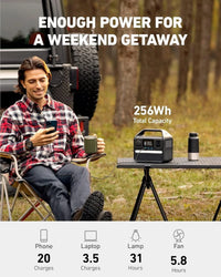 521 Portable Power Station (256Wh) – 300W Solar Generator for Home Backup & Camping