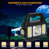 2000LM Solar-Powered LED Flashlight - Waterproof 6 Modes