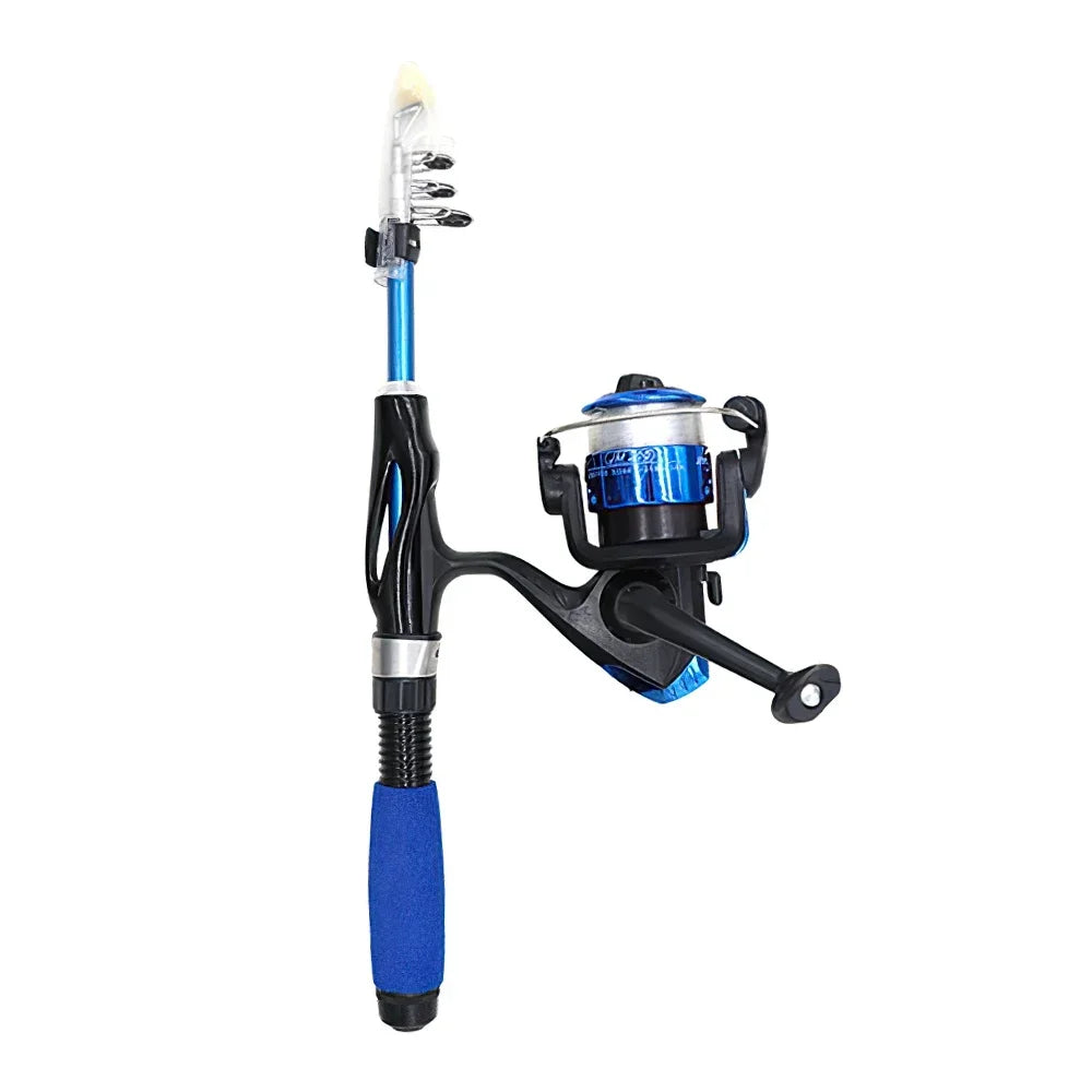Super Hard Carbon Fiber Fishing Rod & Reel Combo – Heavy Duty Boat, Ice & Fly Fishing Rod Set