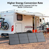MHPOWOS 220W Foldable Solar Panel – Portable MC4 Solar Charger for Camping & Power Stations