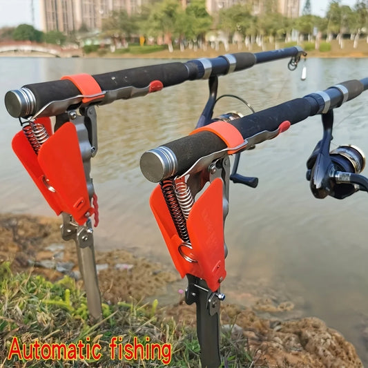 Automatic Spring Fishing Rod Holder – Stainless Steel 1 Pack