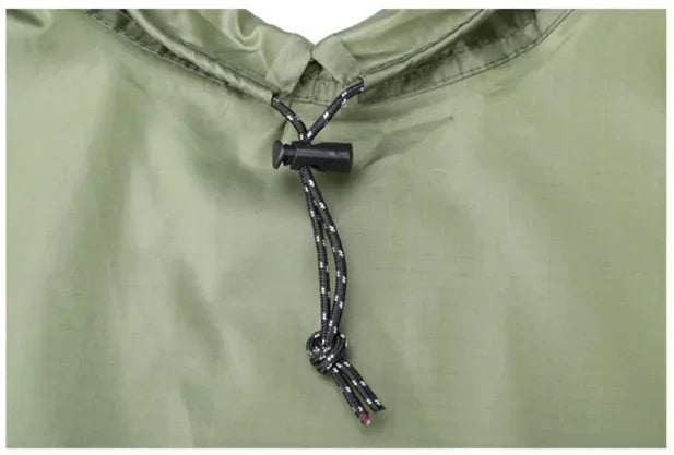 3 In 1 Outdoor Raincoat Hooded Sleeve Waterproof Rain Poncho Motorcycle Rain Cover Camping Hiking Travel Rainwear