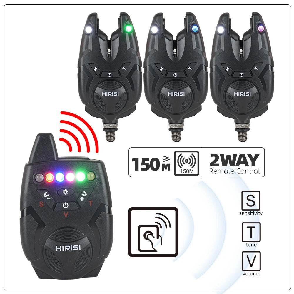 Wireless Carp Fishing Bite Alarm Set – Waterproof LED Bite Indicator System