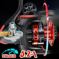Heavy Duty Carbon Fiber Spinning Fishing Combo – Rod, Reel, Line & Accessories Set