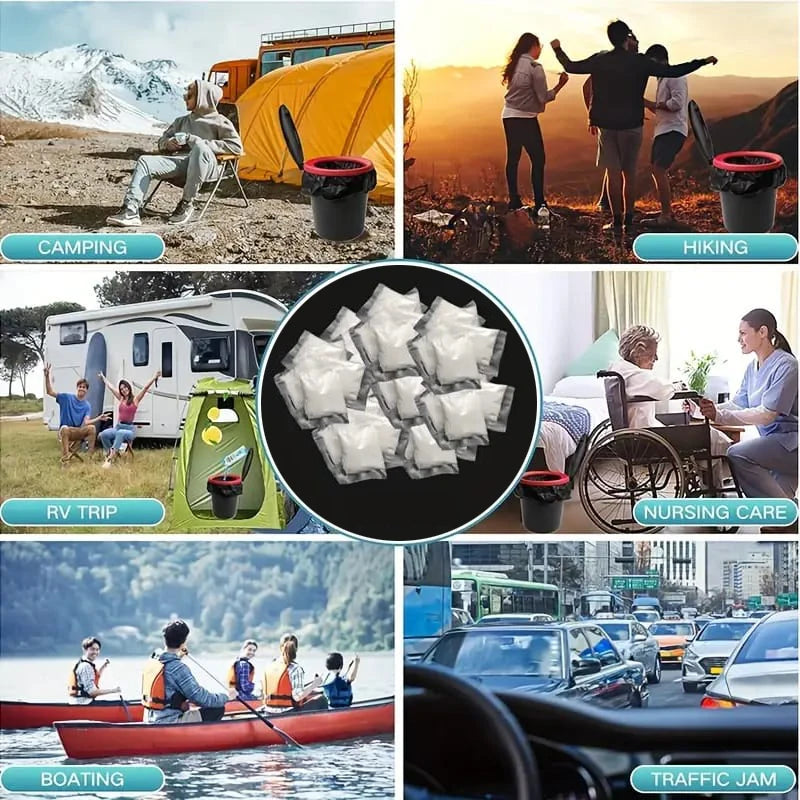 Eco-Friendly Poo Powder Gel for Camping Toilet Waste Disposal