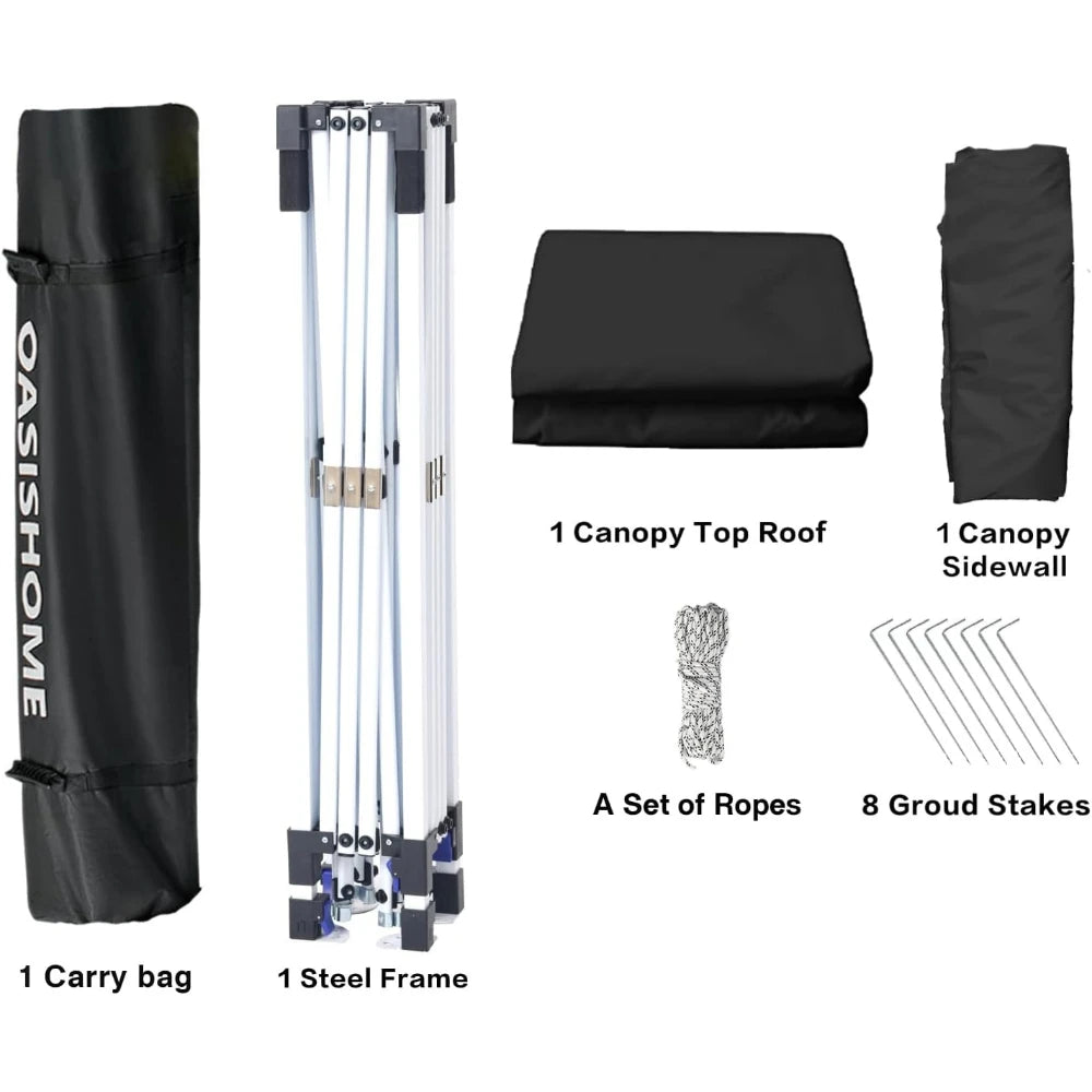 10x10 Pop Up Canopy Tent with Side Wall for Outdoor & Events