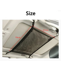 SUV Car Ceiling Storage Net – Breathable Mesh Roof Cargo Organizer for Interior Auto Storage & Travel Accessories