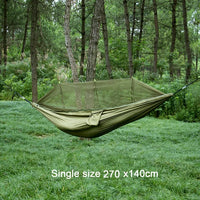 Portable Heavy Duty Nylon Camping Hammock with Mosquito Net – Single/Double Outdoor Travel Hammock