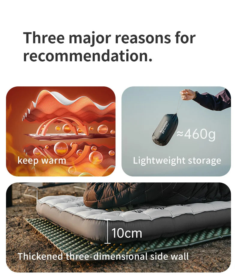 Naturehike Ultralight Camping Air Mattress Winter Sleeping Pad