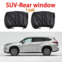 2PCS/4PCS Car Window Sunshade Mosquito Net Set – Breathable UV Protection Screens for Front & Rear Windows