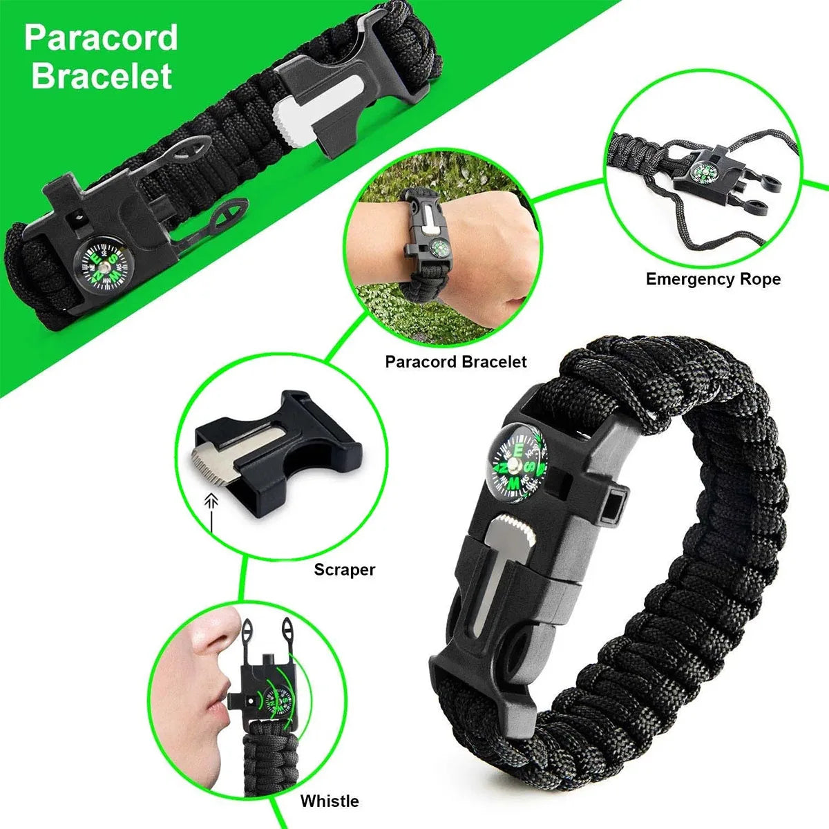 142PCS Camping Emergency Survival Tool Kit with First Aid