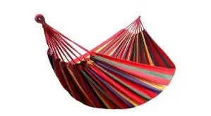 Heavy Duty Canvas Camping Hammock with Tree Straps (High Load Capacity) – Durable Outdoor Hammock for Garden & Backyard