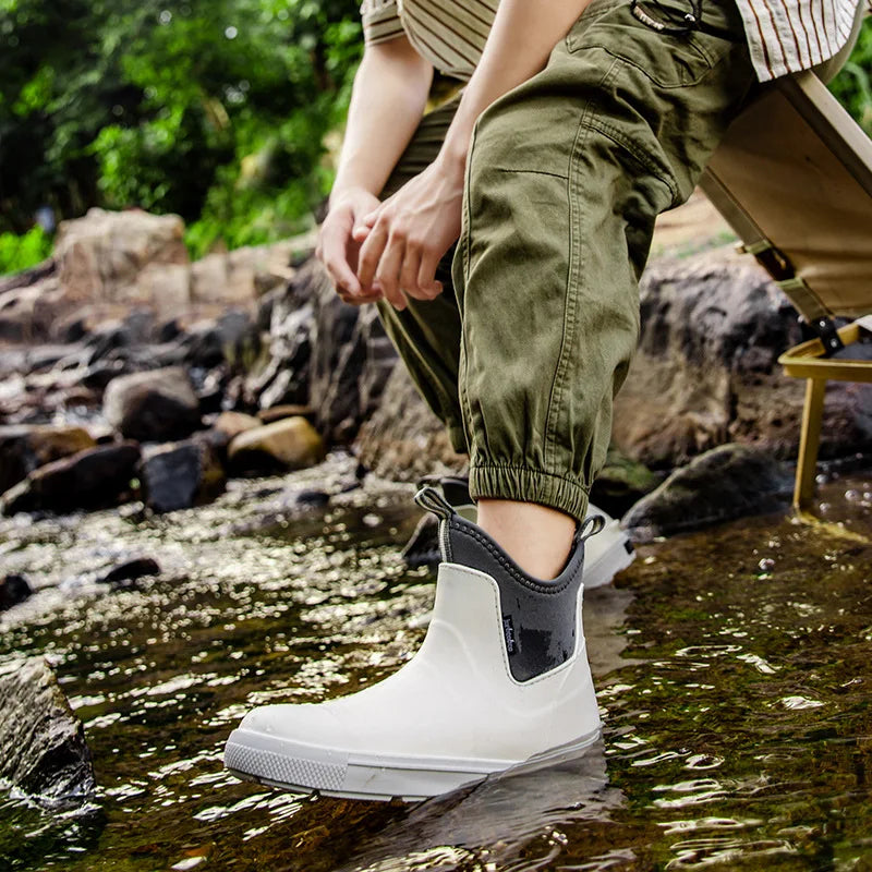 Men’s Heavy Duty Waterproof Rain Boots – Durable Outdoor Fishing & Work Boots
