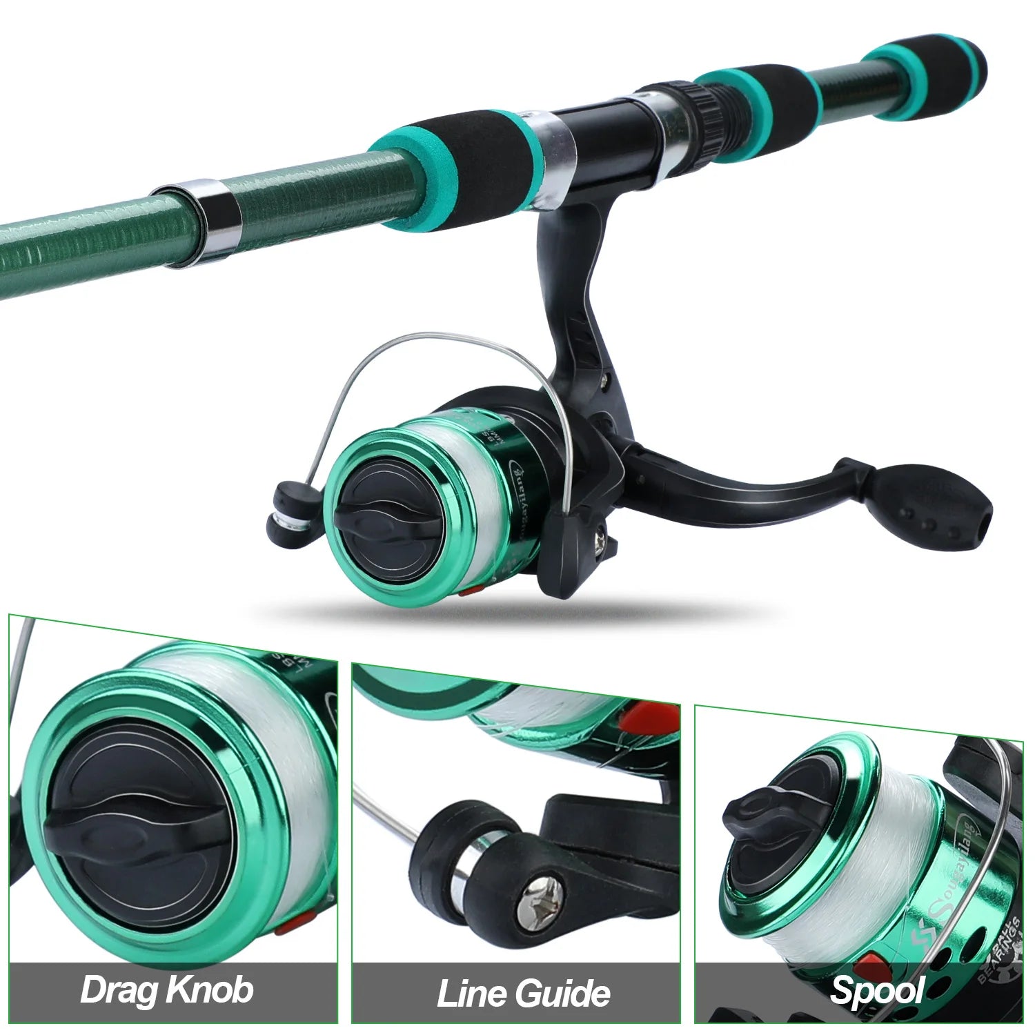 Heavy Duty Telescopic Fishing Rod & Reel Combo – Portable Full Fishing Kit (1.8M)