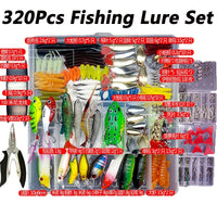 Fishing Lure Kit Set for Bass Pike Crank Tackle with Box