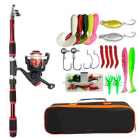 Fishing Pole Set with Telescopic Rod & Spinning Reel – Full Kit