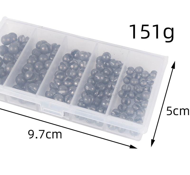 120PCS Fishing Lead Weights Set – Heavy Duty Open Round Sinkers for Raft & Sea Fishing