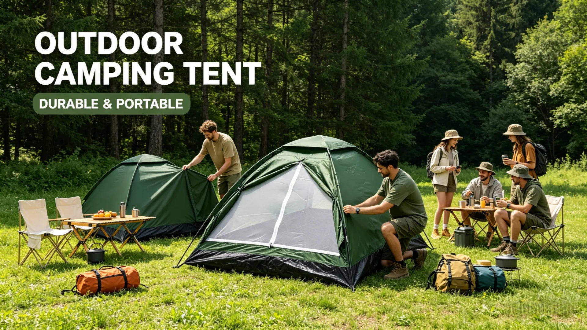 2 Person Ultralight Camping Tent – Dual Layer Waterproof Outdoor Hiking Tent with Sun Protection