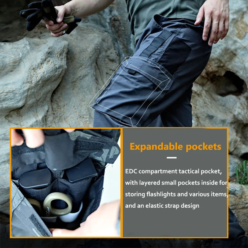Outdoor Cargo Pants – Waterproof Multi-Pocket Outdoor Work & Training Trousers