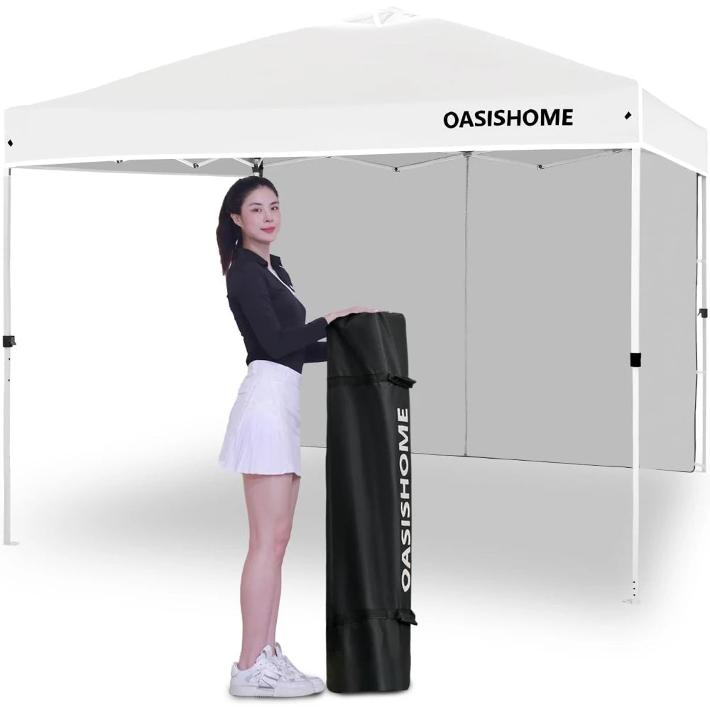 10x10 Pop Up Canopy Tent with Side Wall for Outdoor & Events