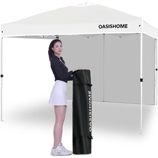10x10 Pop Up Canopy Tent with Side Wall for Outdoor & Events