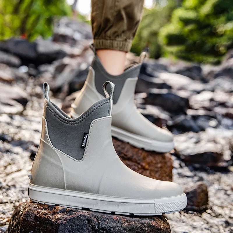 Men’s Heavy Duty Waterproof Rain Boots – Durable Outdoor Fishing & Work Boots