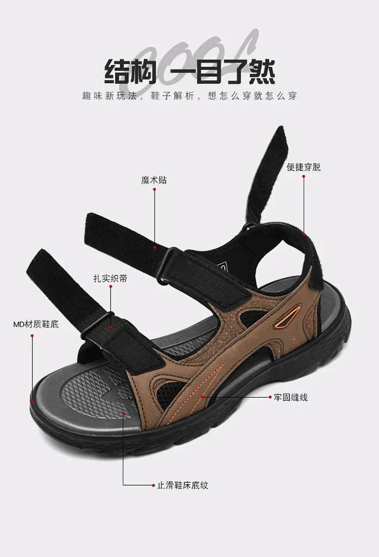 Men's Waterproof Hiking Sandals Outdoor Beach Sandals