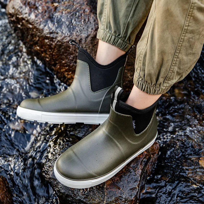 Men’s Heavy Duty Waterproof Rain Boots – Durable Outdoor Fishing & Work Boots