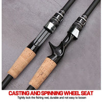 Ultra Lightweight Telescopic Baitcasting Fishing Rod – Carbon Fiber Spinning & Casting Rod with Wooden Handle