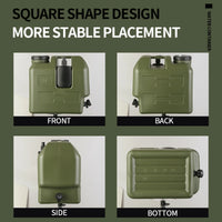 15/20L Water Bucket Large Capacity Portable Camp Water Bag with Detachable Faucet No Leakage for Camping Fishing Picnic Hiking