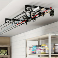 Wall & Ceiling Fishing Rod Holder Rack – Heavy Duty 5 Rod Storage Organizer for Fishing Gear