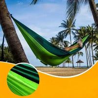 Portable Heavy Duty Double Camping Hammock – Anti-Roll Outdoor Hammock for Hiking, Beach & Backyard Use