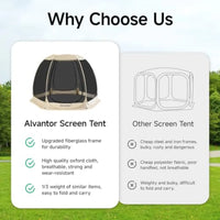 Pop Up Screen House Gazebo – Instant Mosquito Net Shelter, UV Protection Portable Canopy Tent for Patio & Backyard
