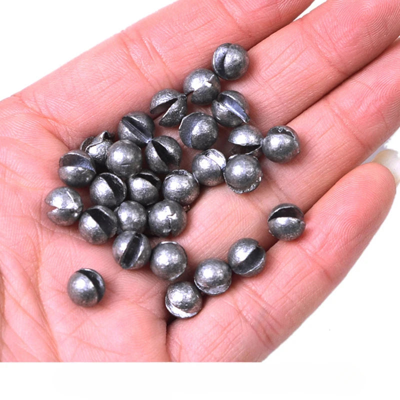 120PCS Fishing Lead Weights Set – Heavy Duty Open Round Sinkers for Raft & Sea Fishing