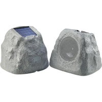 Portable Solar-Powered Bluetooth Rock Speakers Pair with Multi-Link, Weather-Resistant Design for Outdoor Entertainment,