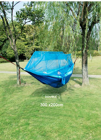 Portable Heavy Duty Nylon Camping Hammock with Mosquito Net – Single/Double Outdoor Travel Hammock