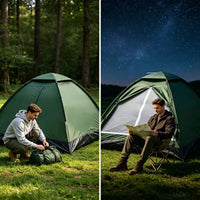 2 Person Ultralight Camping Tent – Dual Layer Waterproof Outdoor Hiking Tent with Sun Protection