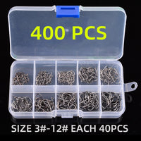 Heavy Duty Fishing Hooks Set – High Carbon Steel Barbed Fishhooks with Storage Box