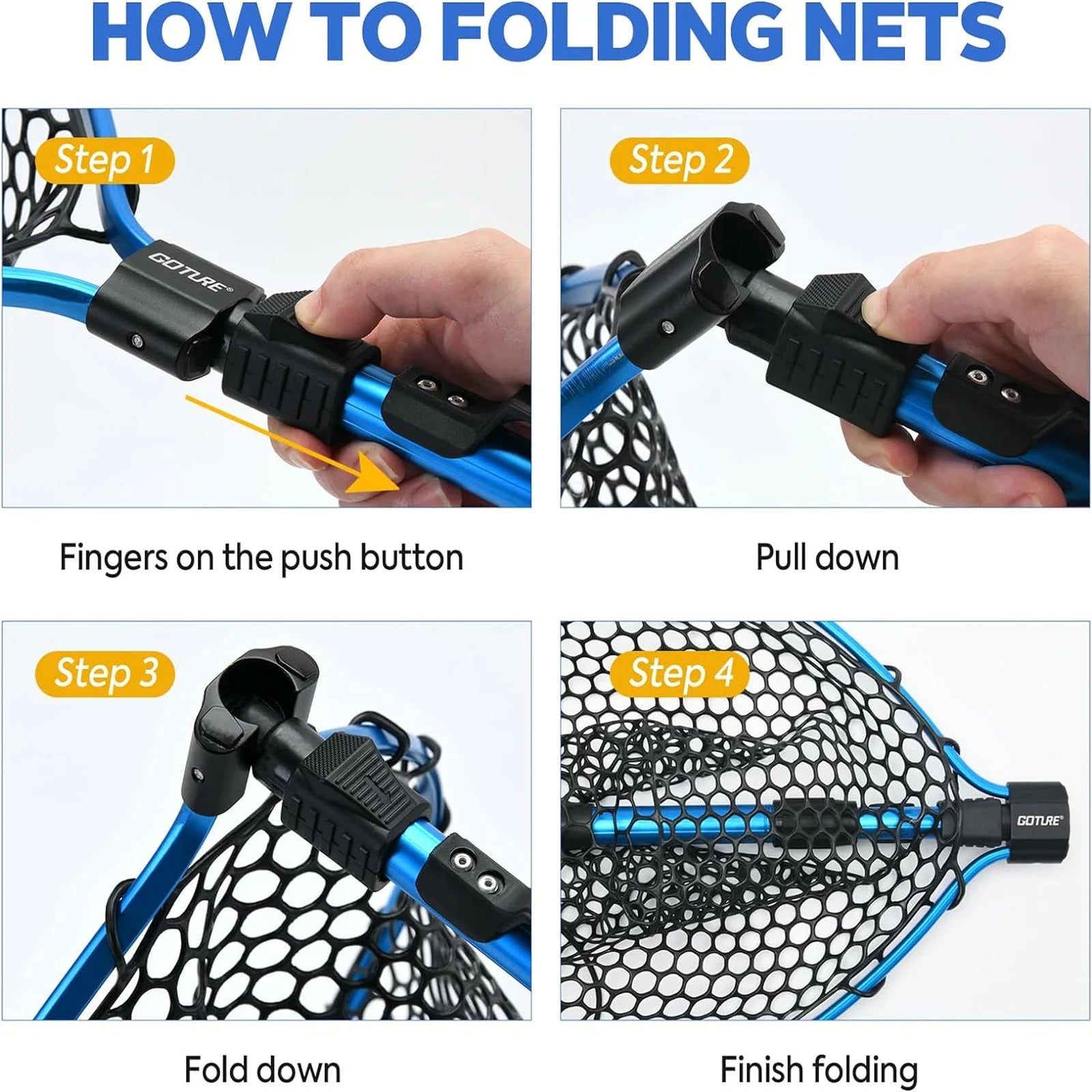 Portable Telescopic Fishing Landing Net – Folding Aluminum Alloy Trout Fishing Net