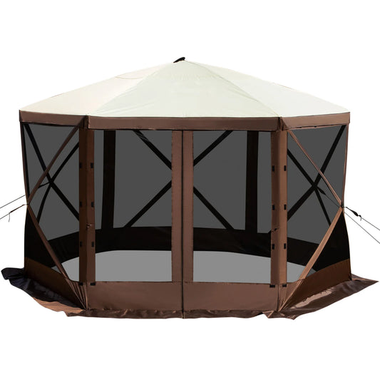 SucceBuy Pop-up Camping Gazebo 12' x 12' Sun Shade Tent