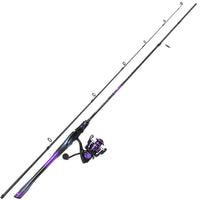 Heavy Duty 2-Piece Carbon Fiber Fishing Rod & Reel Combo – CNC Aluminum Spinning Reel Set