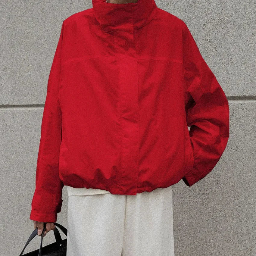 Outdoor Anorak Windbreaker – Water Resistant Hooded Parka with Loose Fit Design