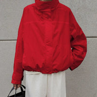 Outdoor Anorak Windbreaker – Water Resistant Hooded Parka with Loose Fit Design