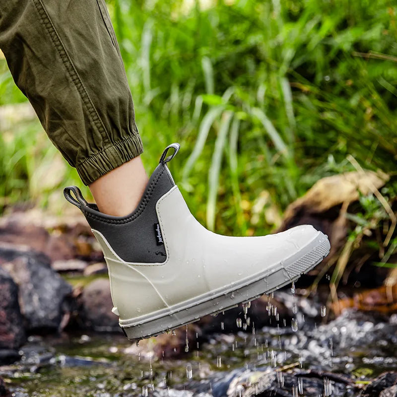 Men’s Heavy Duty Waterproof Rain Boots – Durable Outdoor Fishing & Work Boots